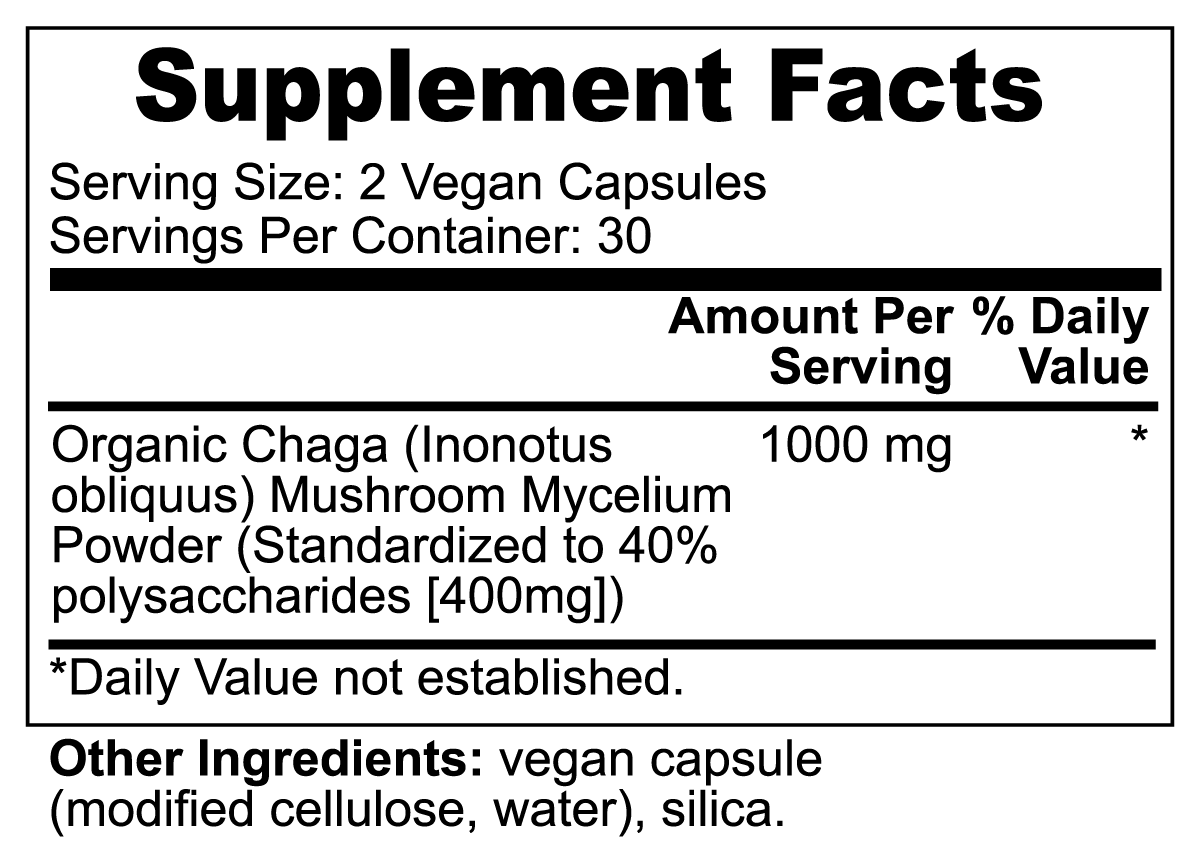 Chaga Mushroom Caps