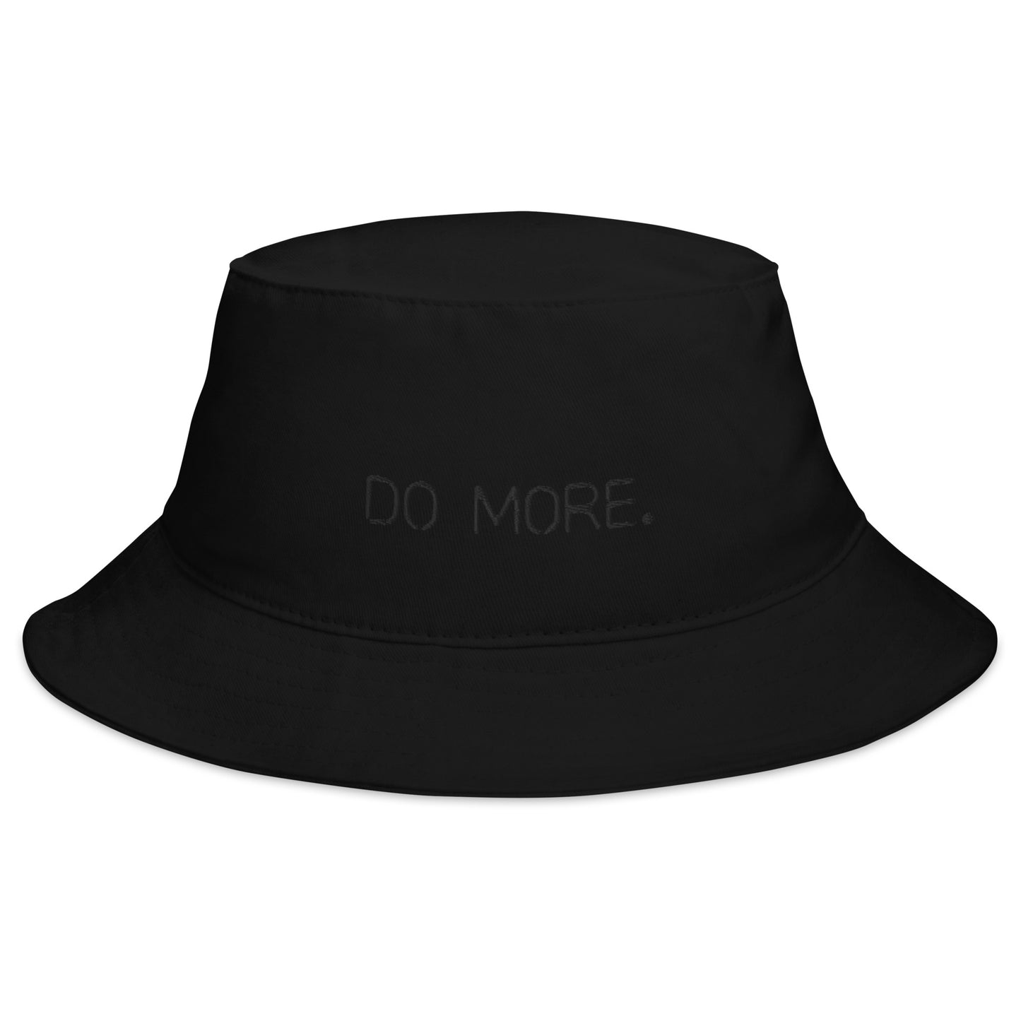 EMBROIDERED UNISEX BUCKET HAT — DO MORE BLACKOUT