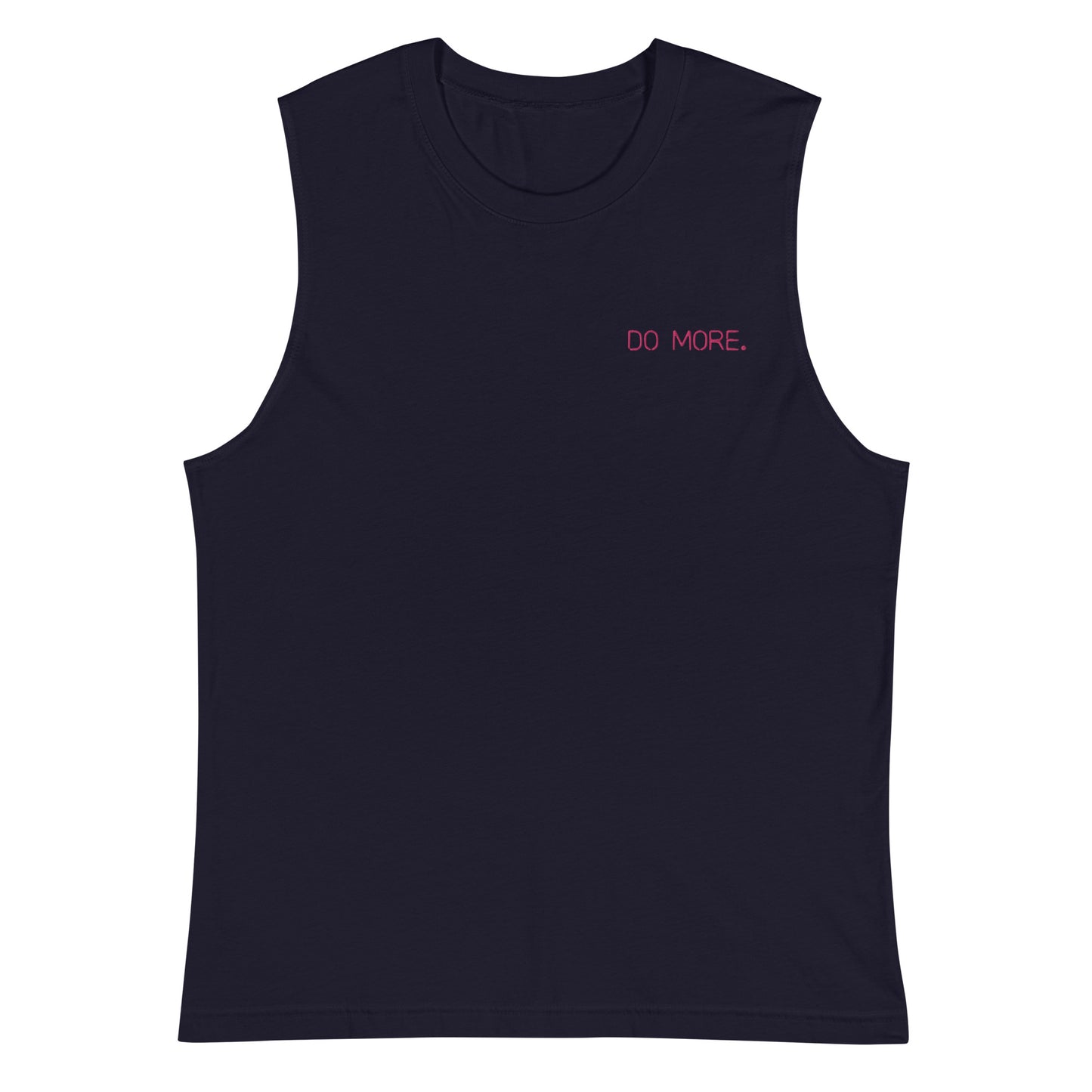 EMBROIDERED UNISEX MUSCLE SHIRT — DO MORE NEON