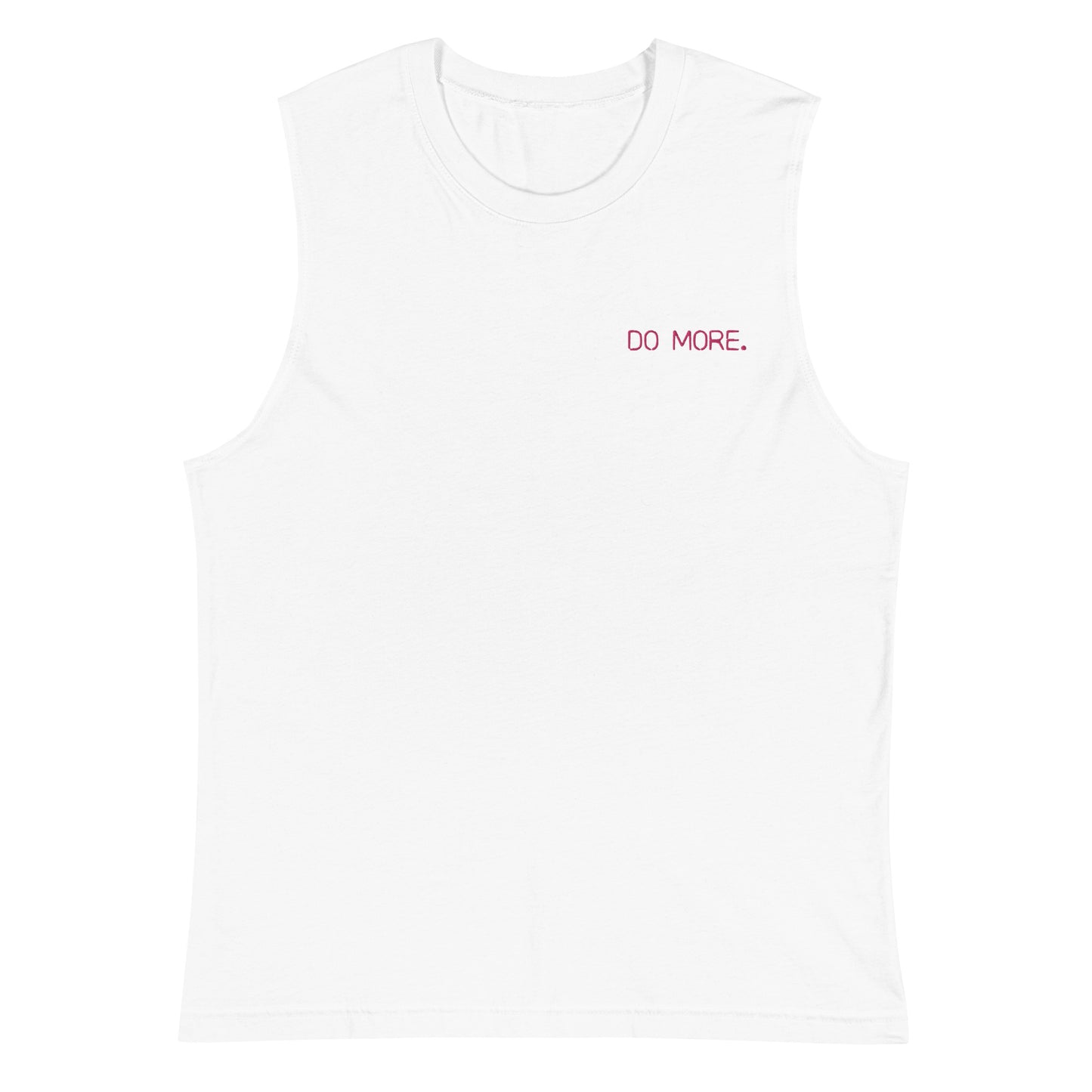 EMBROIDERED UNISEX MUSCLE SHIRT — DO MORE NEON